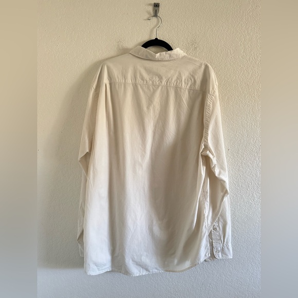 Buck Mason Men’s XXL Off White Draped Twill One Pocket Long Sleeve Shirt Cotton - Picture 2 of 11
